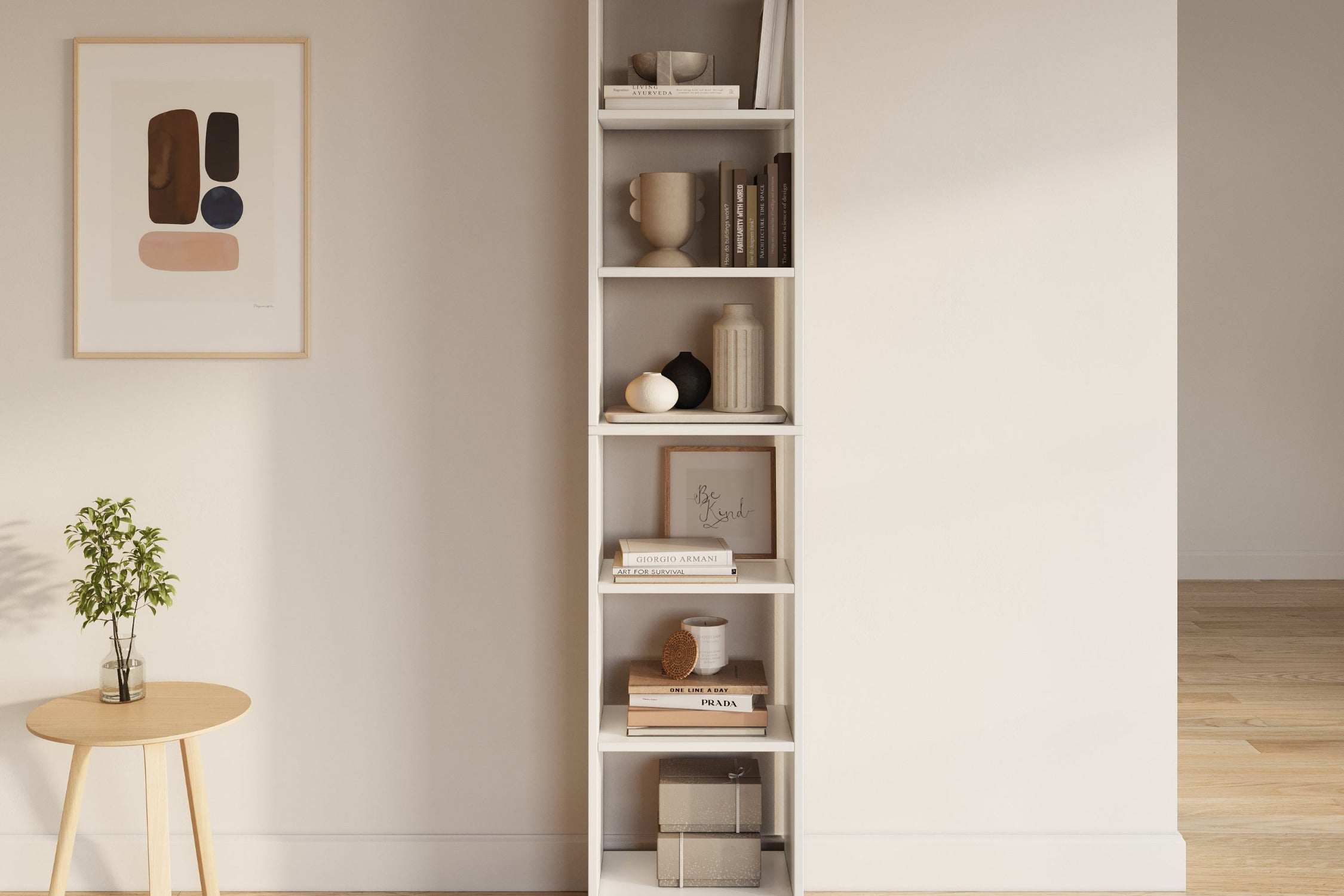 Furlay HexaShelf 6 Tier Bookshelf & Storage Rack (White)