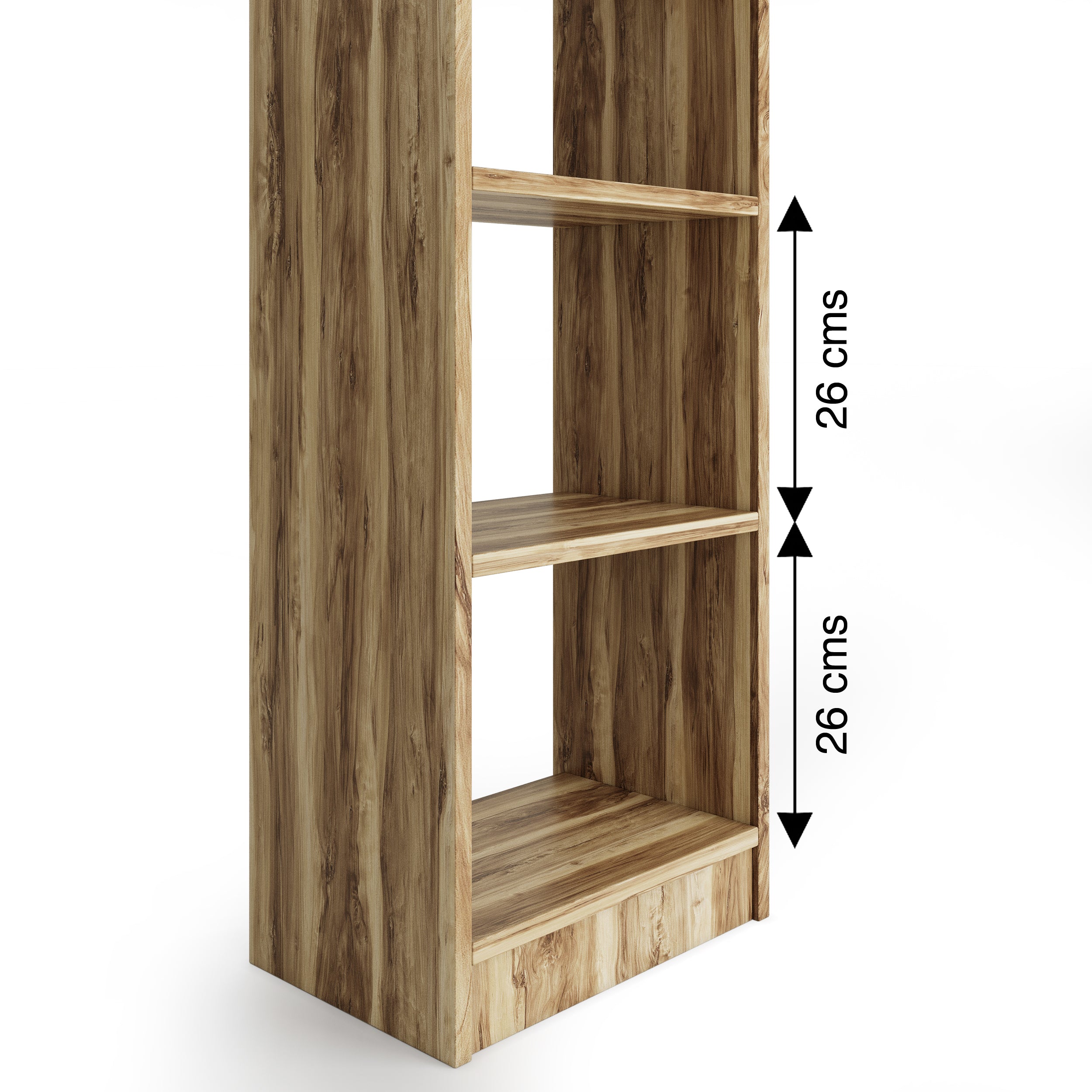 FURLAY HexaShelf – 6-Tier Bookshelf & Storage Rack, Desert Sand, 180 x 33 x 24 cm, DIY Organizer