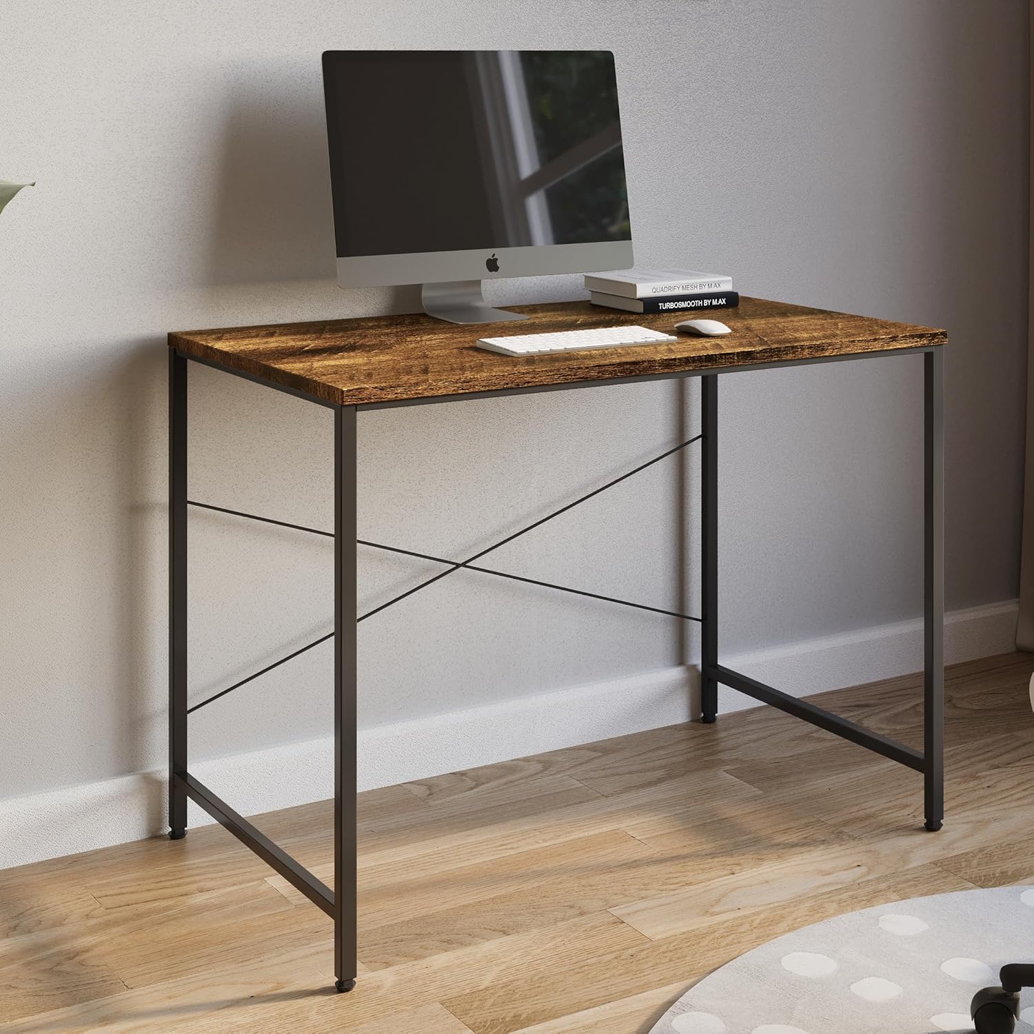 Furlay Slate Study Table 100x60x75 cm (Black Frame)