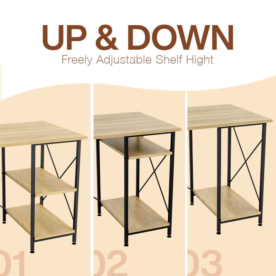 Furlay Plank Study Table & Office Desk