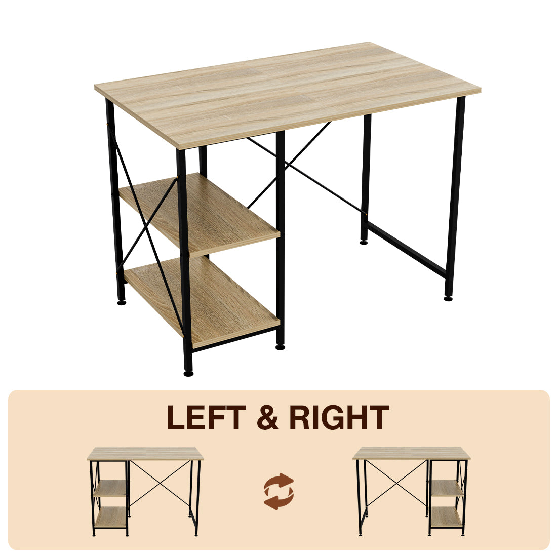 Furlay Plank Study Table & Office Desk