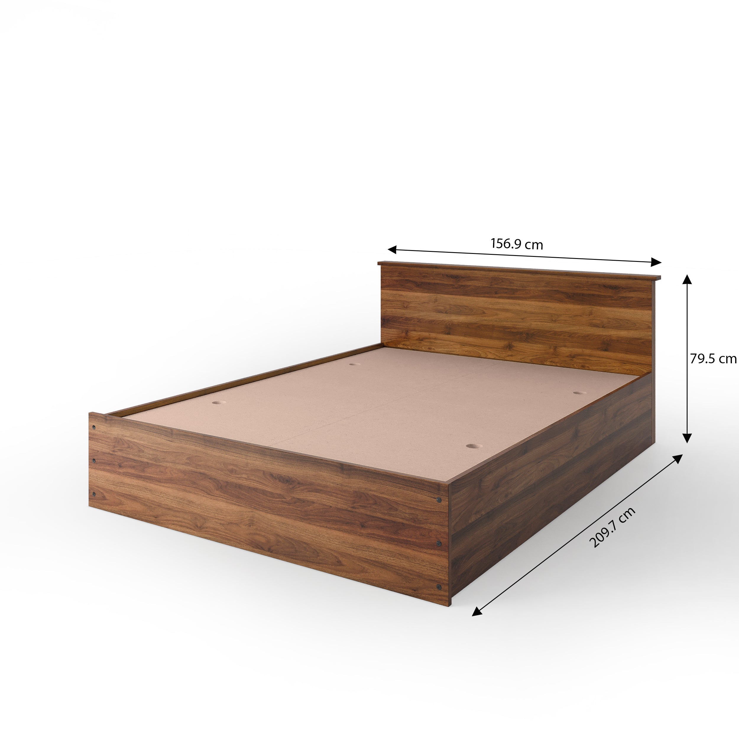 Furlay Petra King Bed with Storage 78x72 in (Woodland)
