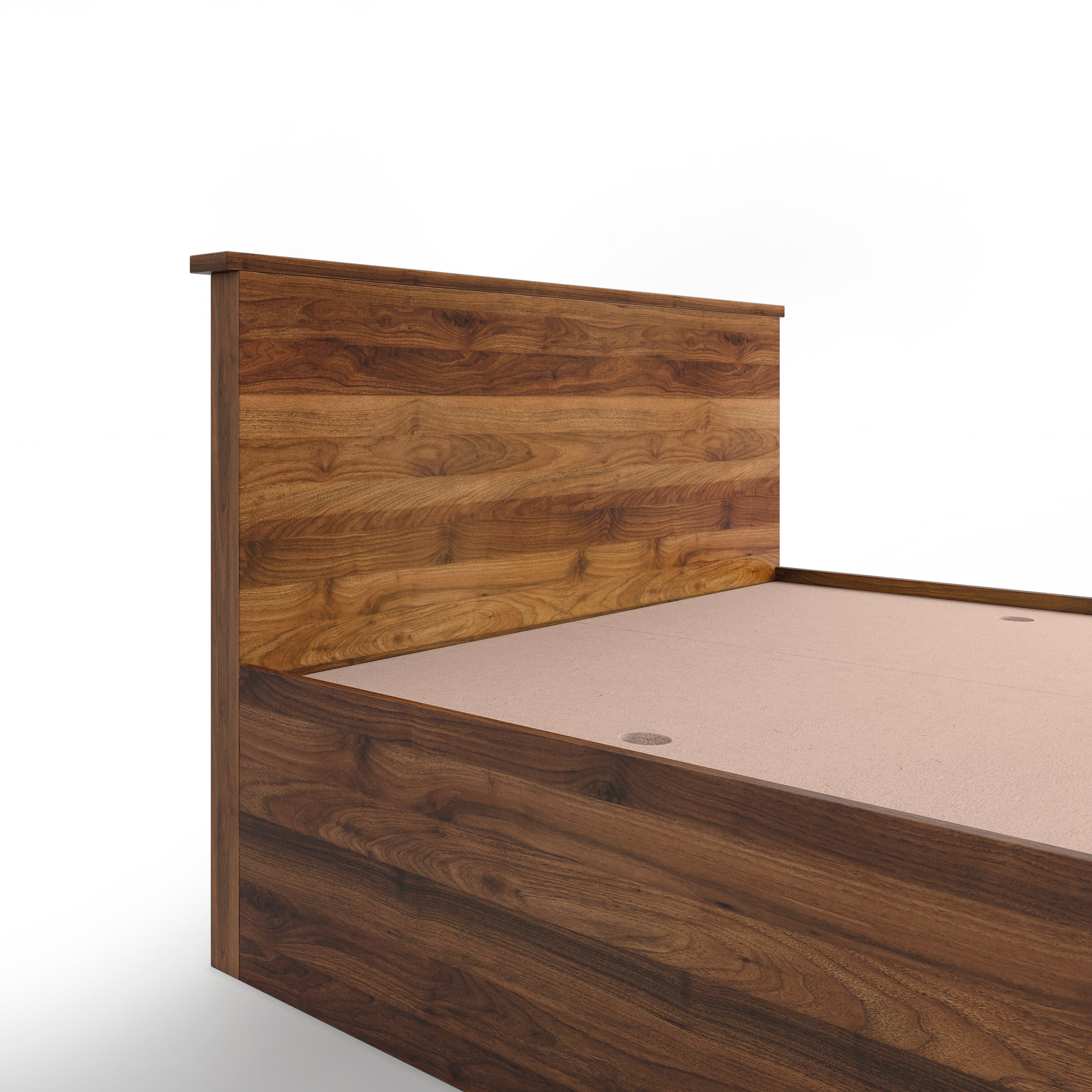 FURLAY Taurus Single Bed with Storage – Columbian Walnut, 78 x 36 inches