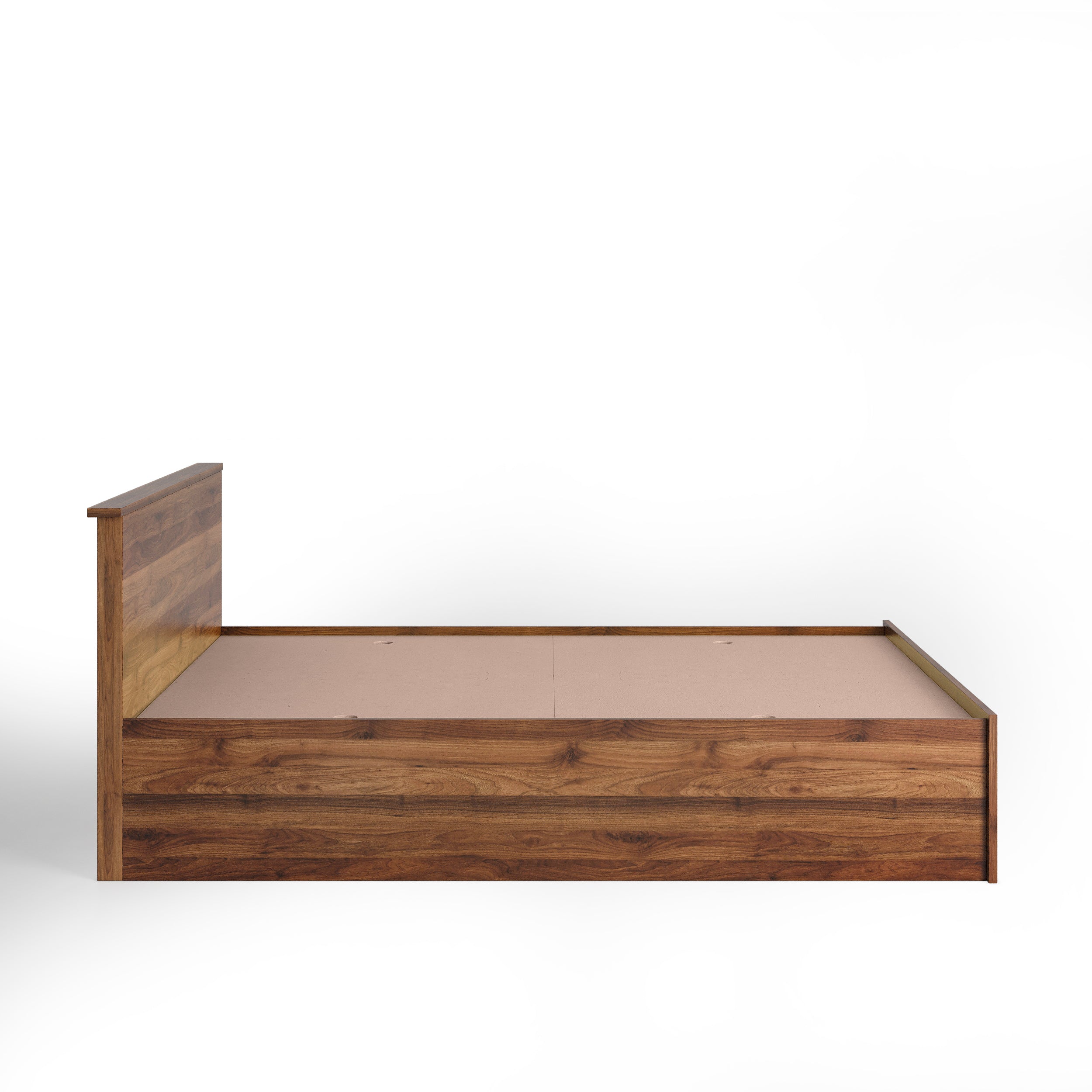 FURLAY Taurus Single Bed with Storage – Columbian Walnut, 78 x 36 inches