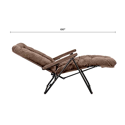 Furlay Foldable Recliner Chair Recron Cushion (Brown)