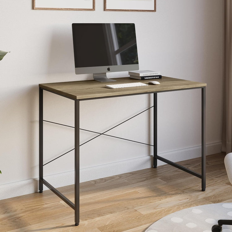 Furlay Slate Study Table 100x60x75 cm (Black Frame)
