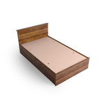 Furlay Bed | Single (78 x 36 inches) Engineered Wood Bed with Storage | 1-Year Warranty | Taurus - Columbian Walnut