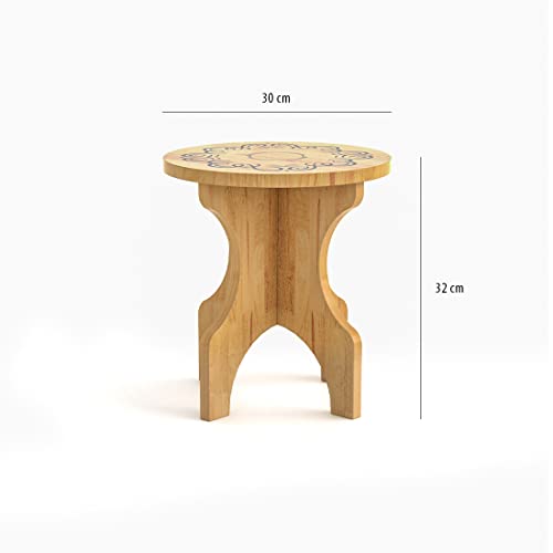 FURLAY Solid Wood Side Table (Design 1)