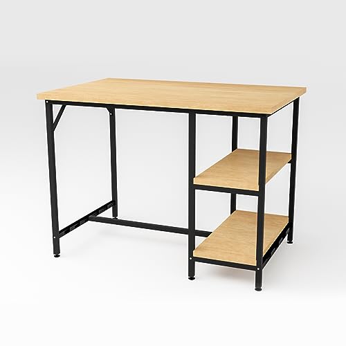 FURLAY Study Table with Two Shelf, Beige Color